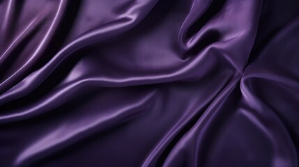 Obraz premium Luxurious purple satin or velvet fabric with smooth waves premium background