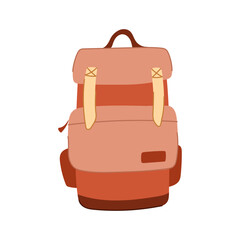 adventure hiking backpack cartoon. travel tourism, trekking lifestyle, man active adventure hiking backpack sign. isolated symbol vector illustration