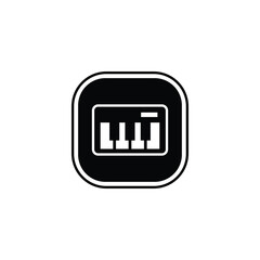 Piano button icon design vector