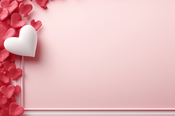 Obraz premium valentine card with heart,Generated By Ai