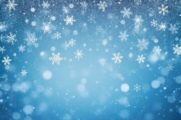 Winter christmas  background with snow and snowflake, Generative AI