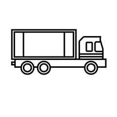 transportation line icon, white background vector icon