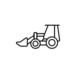 transportation line icon, white background vector icon