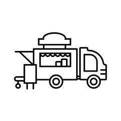 transportation line icon, white background vector icon