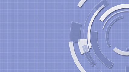 グリッドと回転するサークル　色背景
