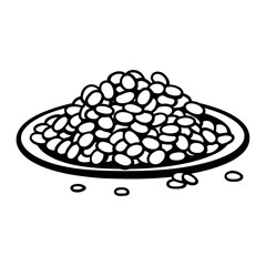 Simple Illustration of Lentil. SVG Vector
