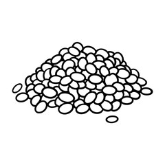 Simple Illustration of Lentil. SVG Vector