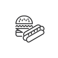 Fast food menu line icon