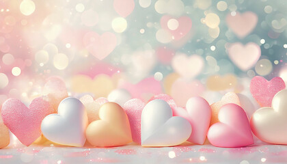 valentines day background with hearts