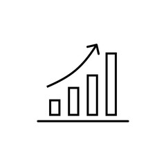 line graph icon, up and down vector icon