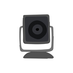 photo table camera cartoon. vintage space, technology film, studio designer photo table camera sign. isolated symbol vector illustration