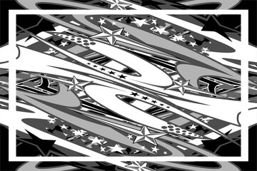 vector abstract racing background design with a unique line pattern and a cool grayscale color combination