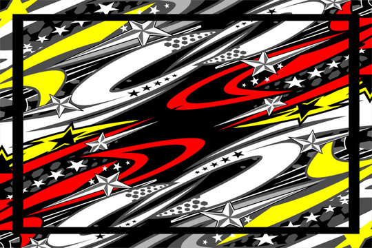 vector abstract racing background design with a unique line pattern and a combination of grayscale colors, looks elegant