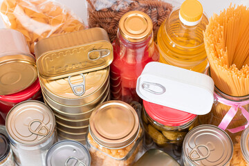 Food Reserves: Canned Food, Spaghetti, Pate, Tuna, Tomato Juice, Pasta, Fish and Grocery. Emergency...