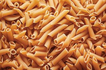 Different types of pasta as background, closeup. Pasta and spaghetti from durum wheat.
