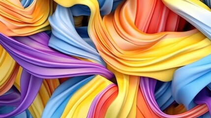 Vibrant Abstract Swirls of Color in Dynamic Flow