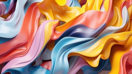 Vibrant Abstract Swirls of Color in Dynamic Flow