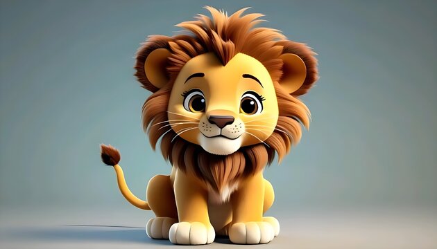 lion cartoon isolated on white