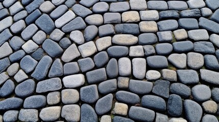 Grey Cobblestone Texture for Traditional Pavement Design