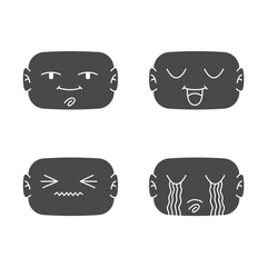 set of facial expressions