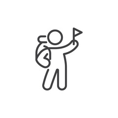 Tour Guide line icon