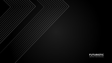 Black abstract wide horizontal banner with Carbon line black background. Dark modern sporty bright futuristic horizontal abstract background. vector illustration.
