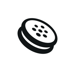 cookie icon on white background	