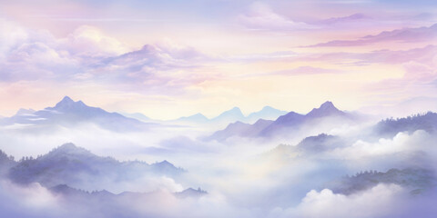 Naklejka premium 山 背景 風景