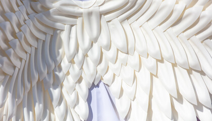White angel wing as background. Decoration