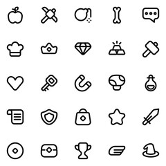 game assets line icon sheet
