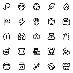 game assets line icon sheet
