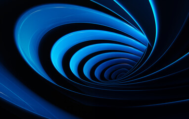 Blue spiral abstract graphic,created with Generative AI tecnology.