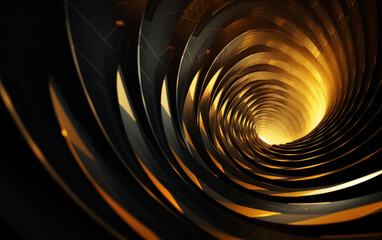 Golden spiral abstract graphic,created with Generative AI tecnology.