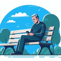 man sitting on a bench