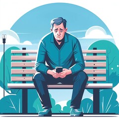 man sitting on bench