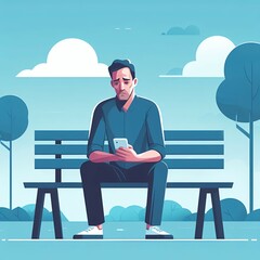 businessman sitting on a bench