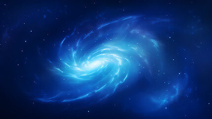 Fototapeta premium Blue spiral galaxy background, abstract art background