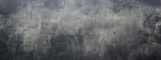 Generative AI image of an old black painted wall with grey cement texture