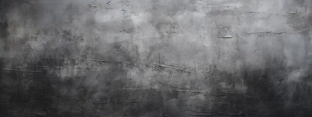 Generative AI image of an old black painted wall with grey cement texture
