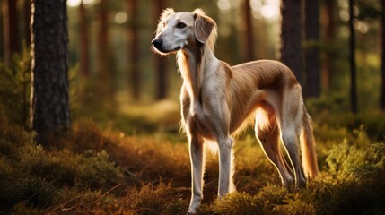 Obraz na płótnie Canvas Generative AI image of a saluki dog