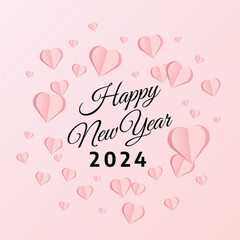 New year 2024 vector design template good for celebration usage. new year design template. cute new year design. vector eps 10.