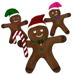Gingerbread man wearing a hat
