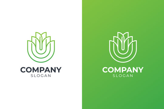 Luxury letter u logo monogram. uuu logo design