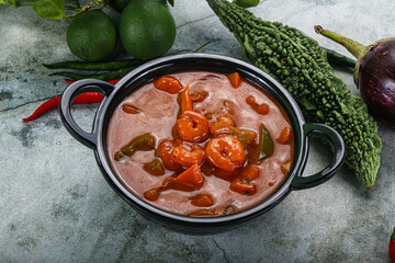 Thai red curry with prawn