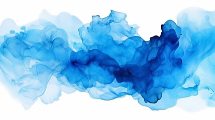 Beautiful abstract blue watercolor blot painted background