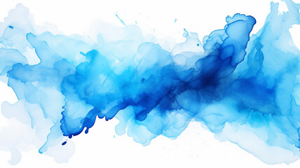 Vibrance abstract blue watercolor blot painted background textur