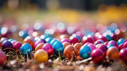 Fototapeta na wymiar Easter Eggs Grass , Background HD, Illustrations