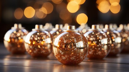 Fototapeta premium Festive Christmas Background Decorated Balls Xmas , Background HD, Illustrations