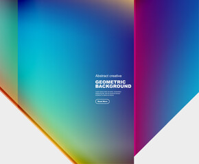 Gradient triangles vector abstract background