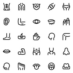 human boys line icon sheet